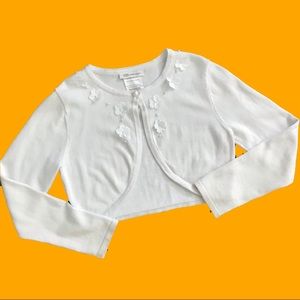 ⭐️4/$30 BonnieJean White Floral Cardigan